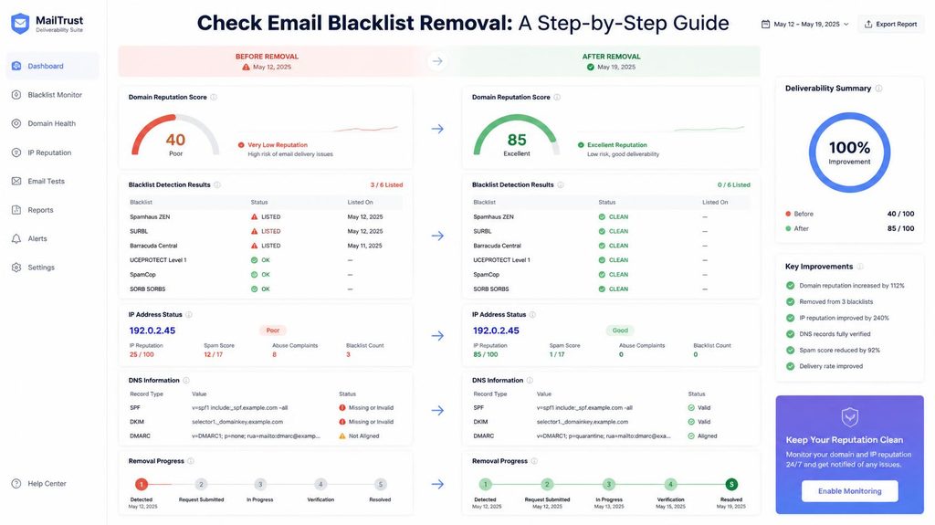 Check Email Blacklist Removal