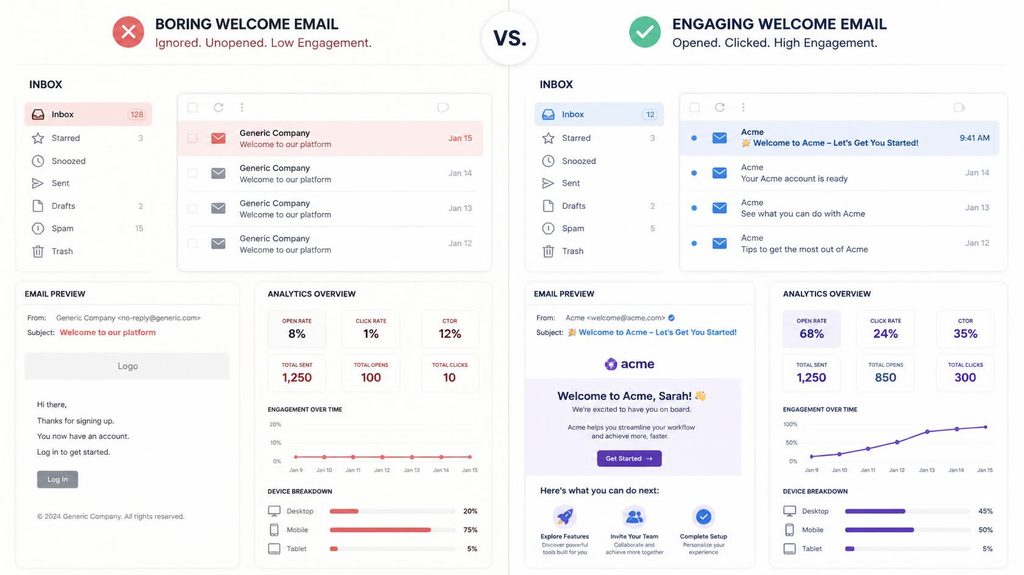 welcome email that actually gets read