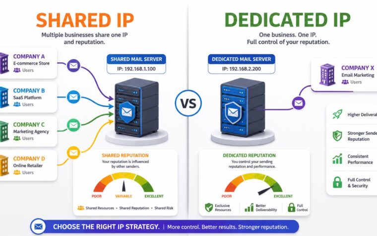 Shared vs dedicated IP email sending