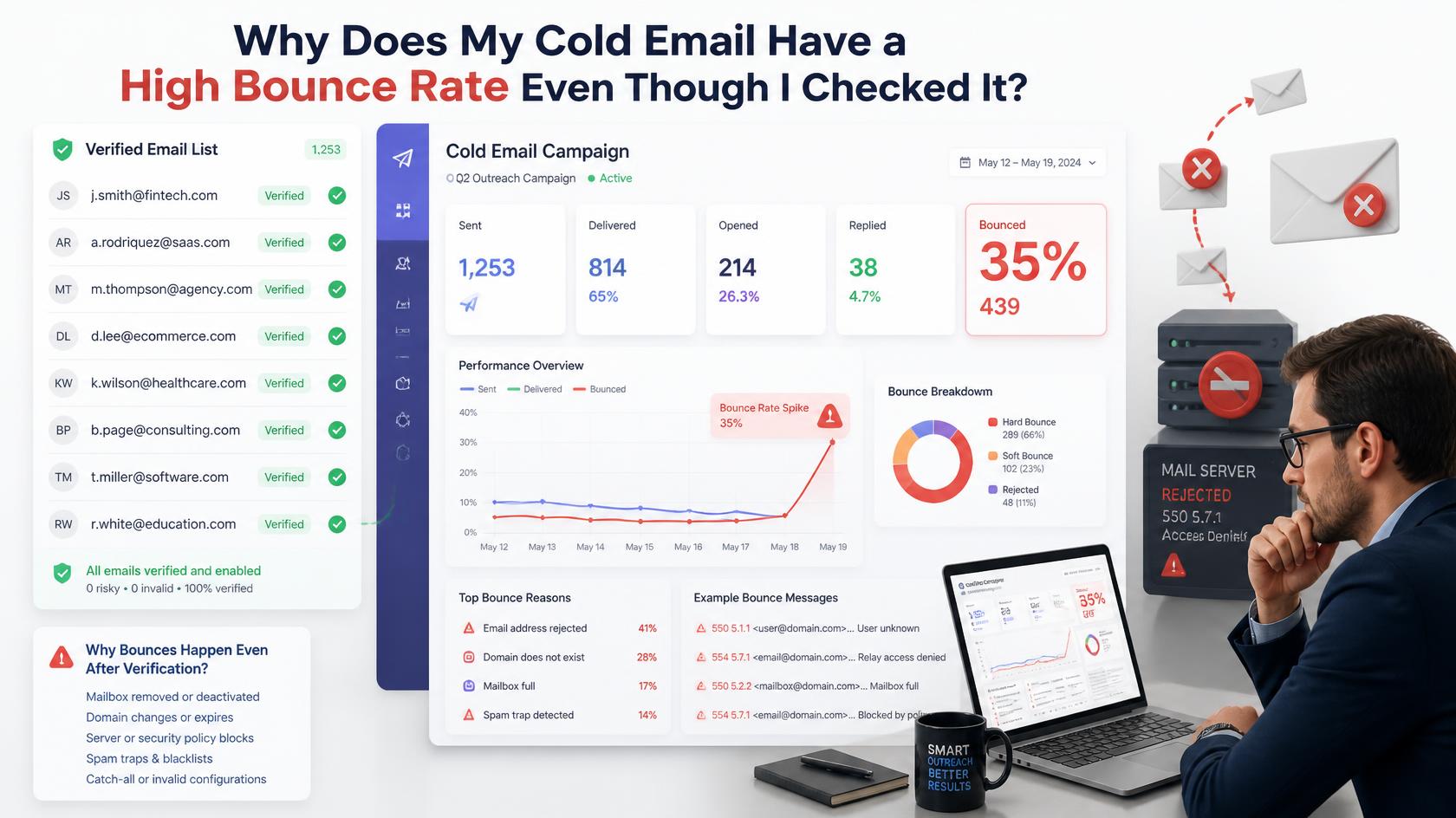 Why Does My Cold Email Have a High Bounce Rate Even Though I Checked It?