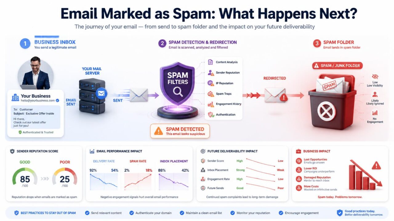 email marked as spam what happens