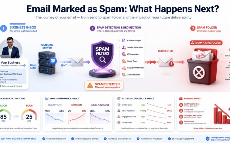 email marked as spam what happens