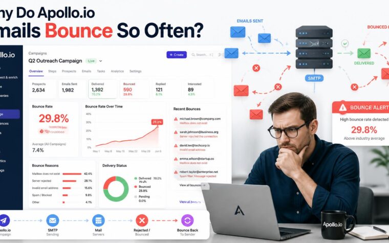 why do apollo.io emails bounce