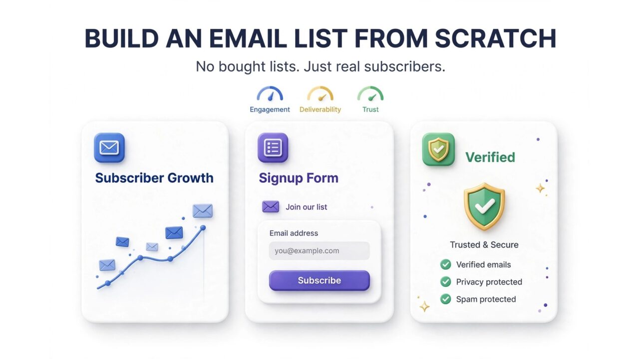 Featured infographic: how to build an email list from scratch without buying lists