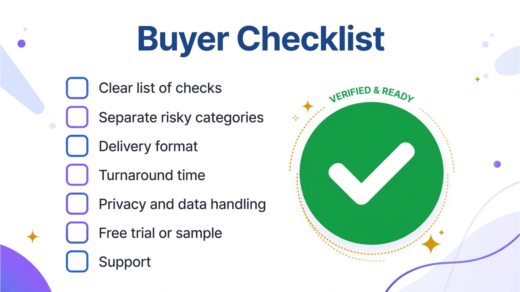 Buyer checklist for choosing an email list cleaning service