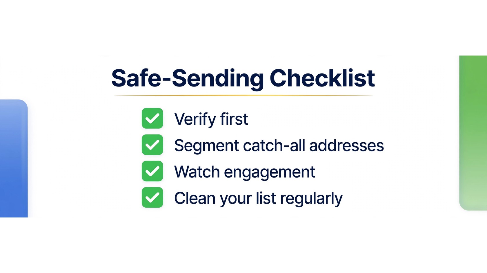 Safe-sending checklist for catch-all email addresses