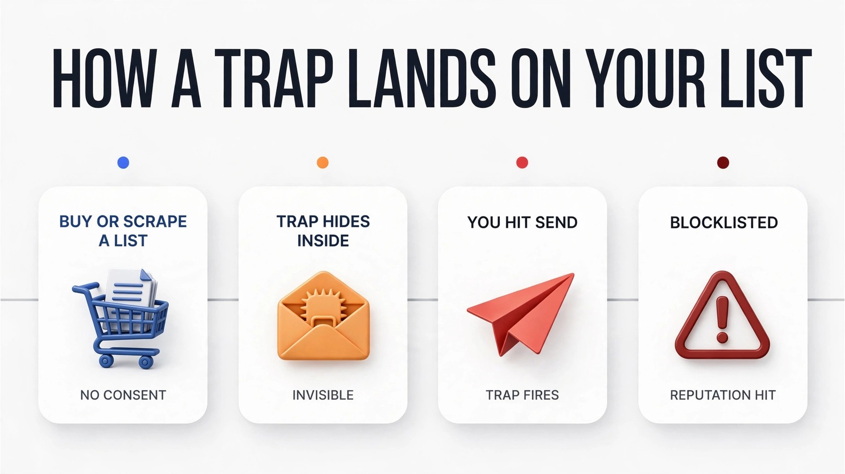 Spam trap damage to deliverability infographic